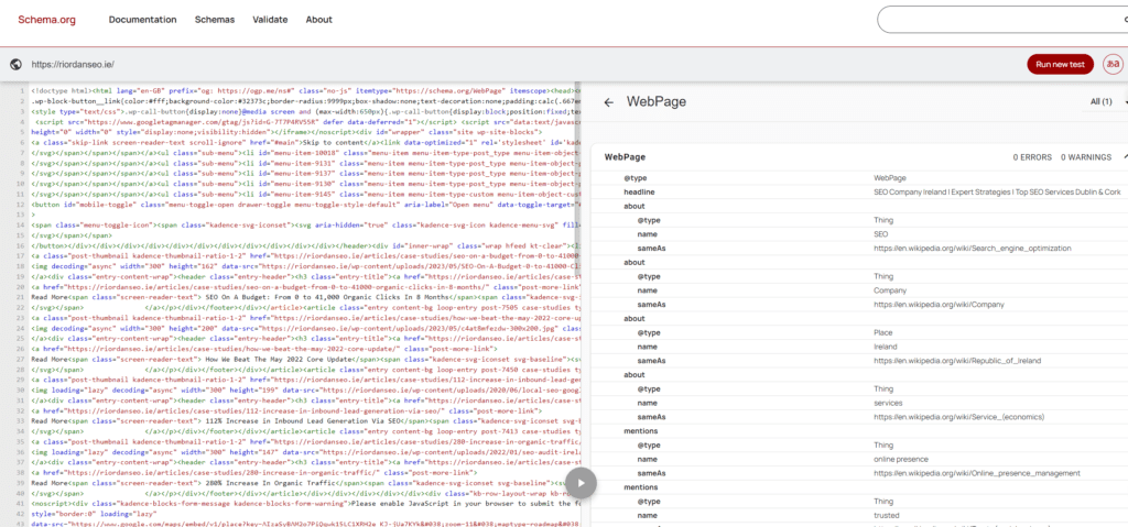 image of schema markup testing tool